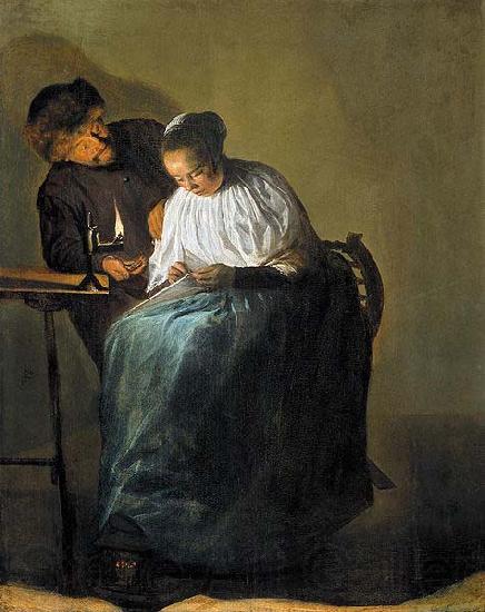 Judith leyster Man offering money to a young woman France oil painting art